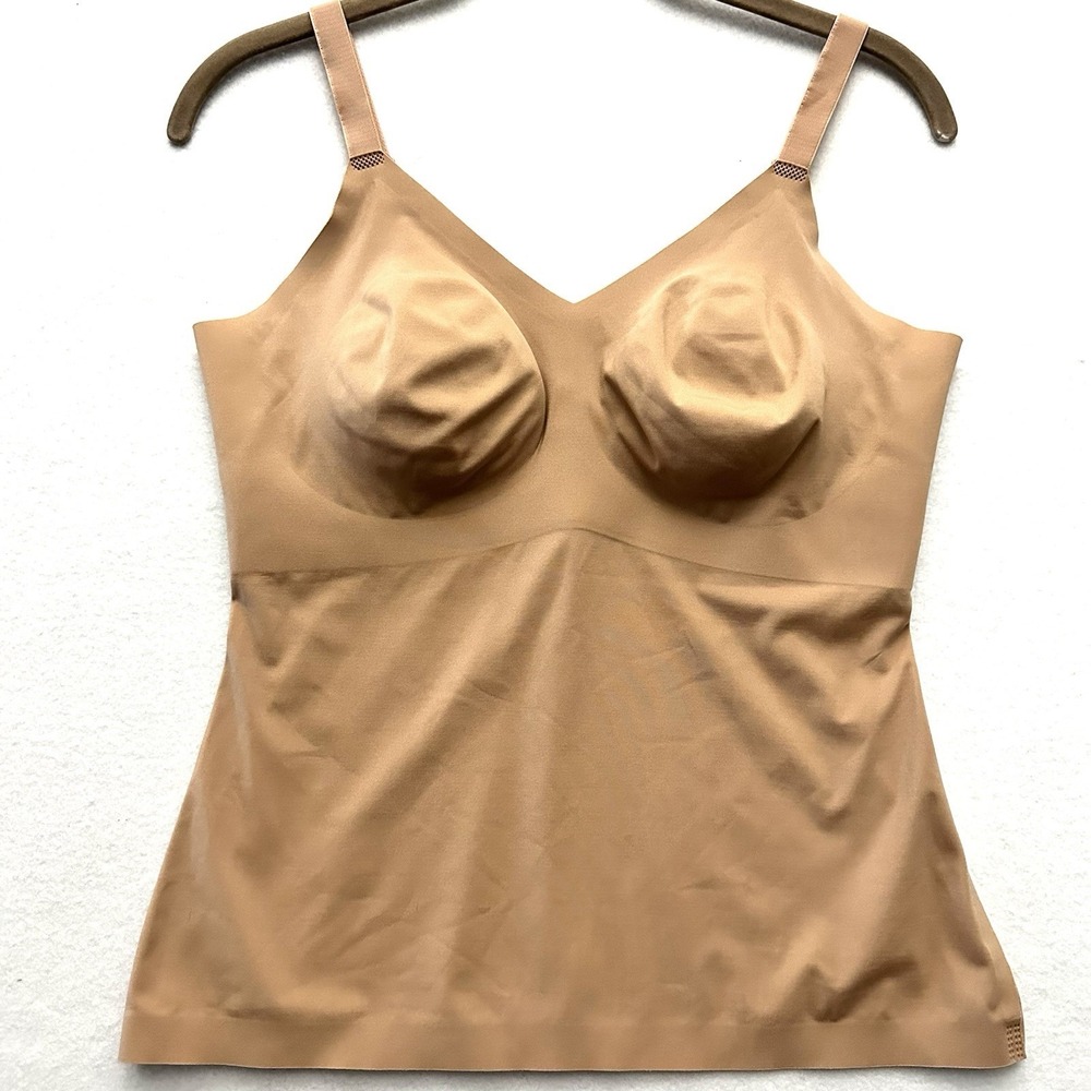 Knix LuxeLift V-neck Tank Top M+ Wireless Seamless Cami Shapewear Nude Cavassa